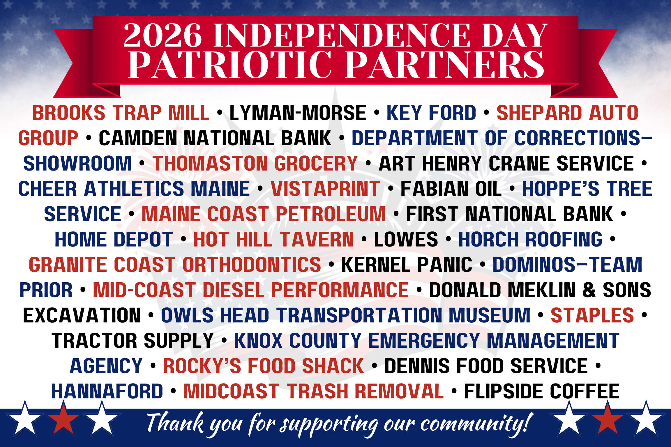 2026 Independence Day Patriotic Partners